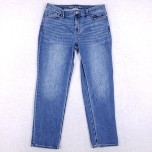 Old Navy Mid-Rise WOW Boyfriend Jeans Women's 10 Short Medium Wash Stretch